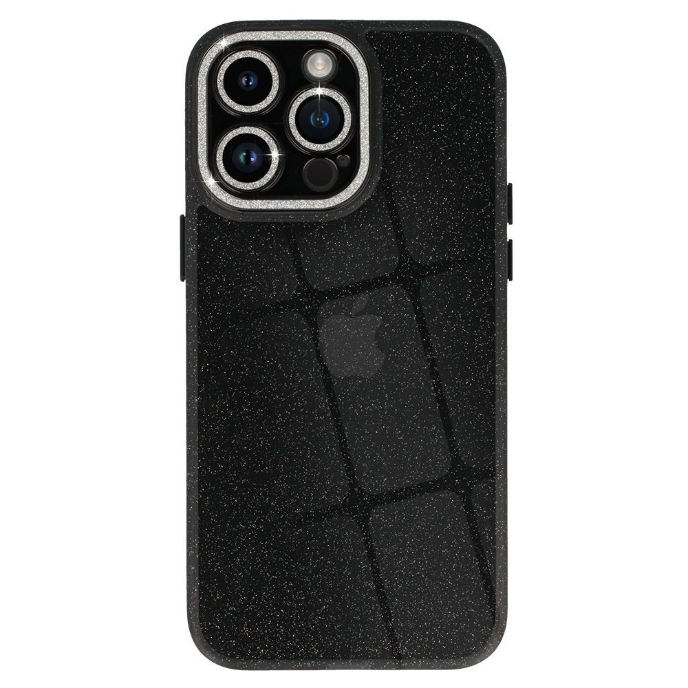 Liquid Glitter Camera Case for Iphone 13 Pro black