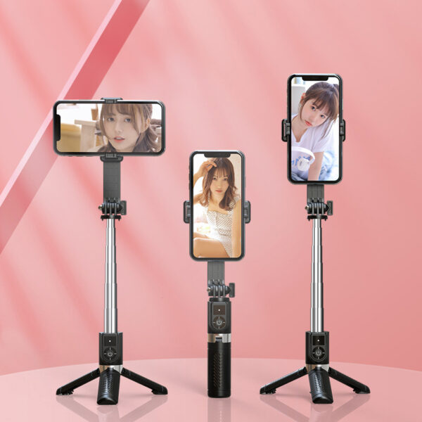 Selfie Stick MINI - with detachable bluetooth remote control and tripod - P09 BLACK