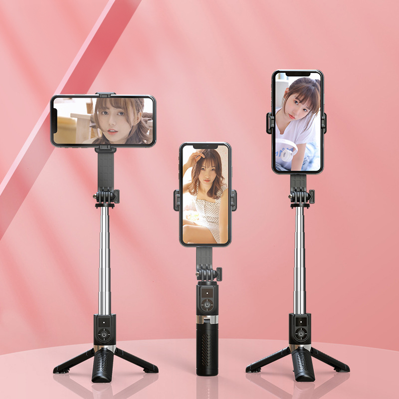 Selfie Stick MINI - with detachable bluetooth remote control and tripod - P09 BLACK