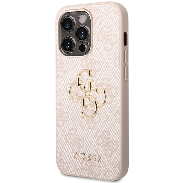 foto_add-232342 Original Case GUESS 4G Big Metal Logo GUHCP15L4GMGPI for Iphone 15 Pro różowy