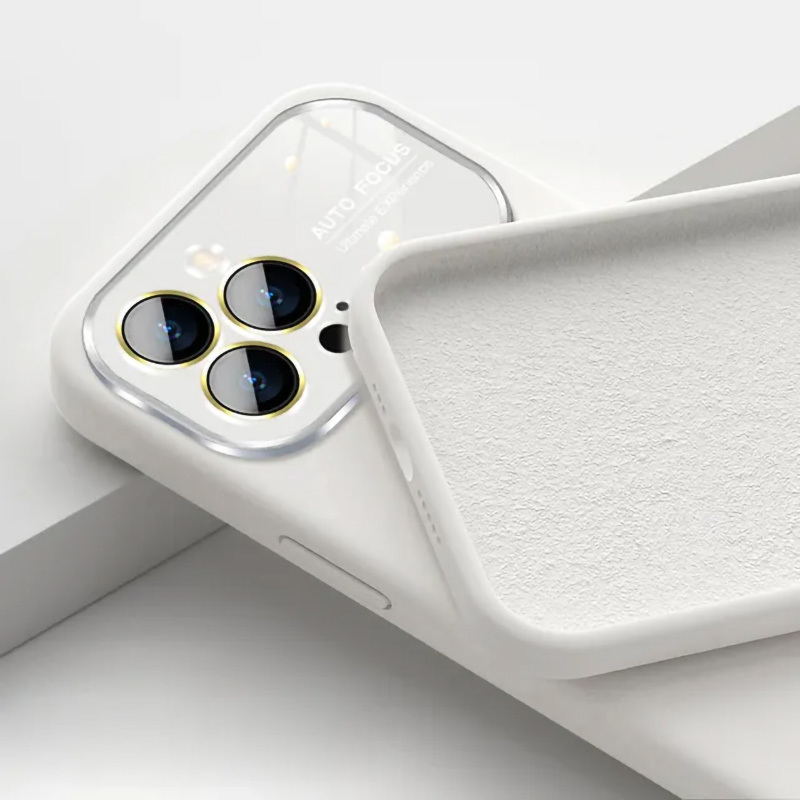 Soft Silicone Lens Case for Iphone 11 white