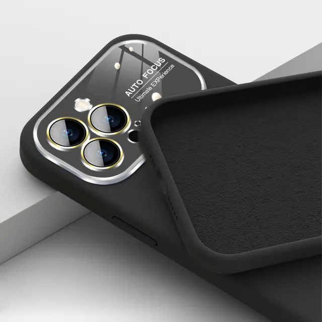 Soft Silicone Lens Case for Iphone 11 black