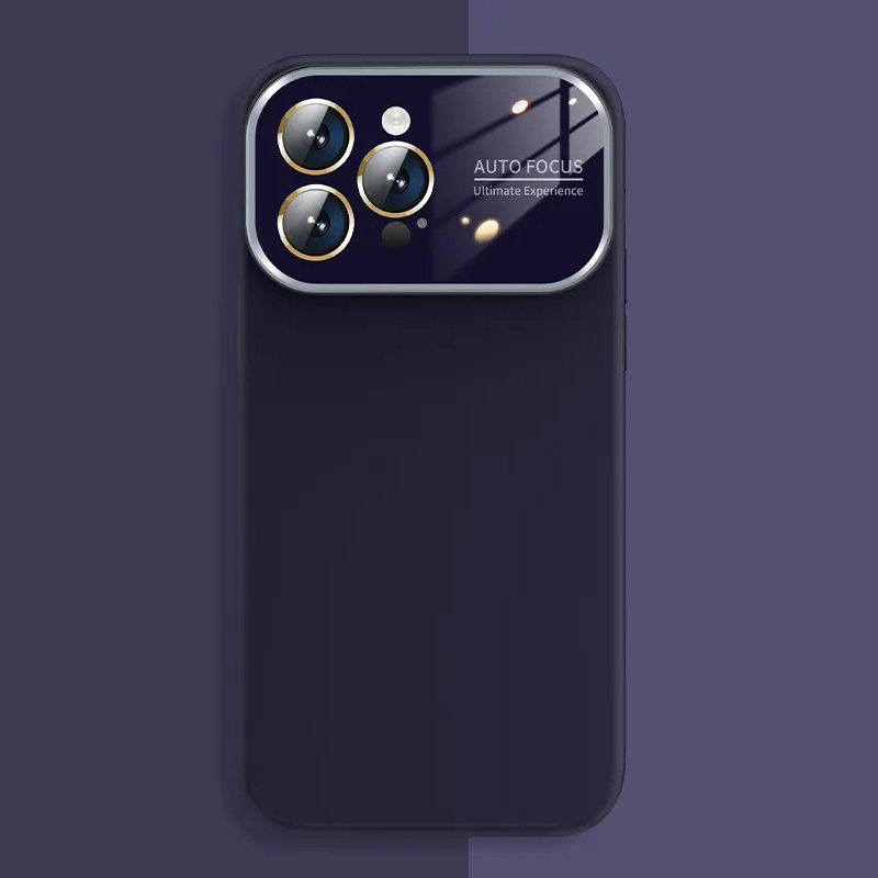 Soft Silicone Lens Case for Iphone 13 purple