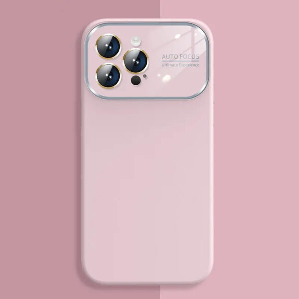 Soft Silicone Lens Case for Iphone 13 Pro light pink