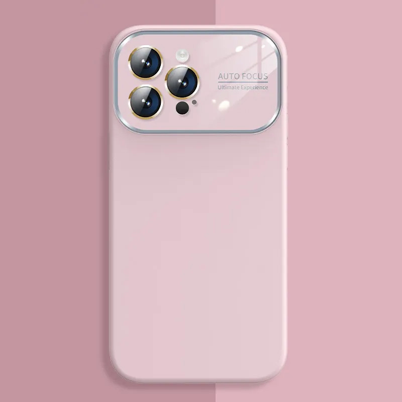 Soft Silicone Lens Case for Iphone 13 Pro light pink