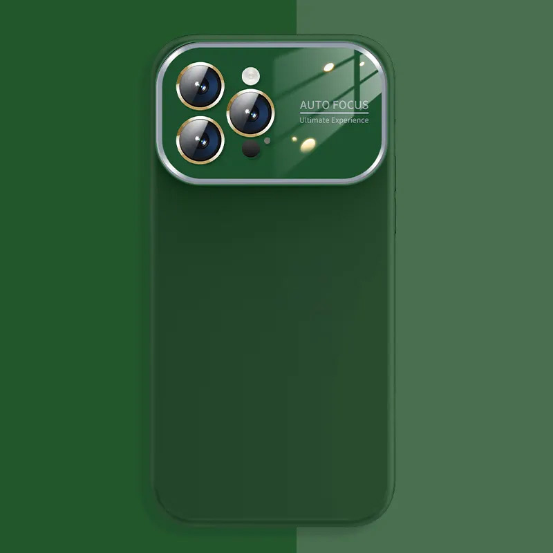 Soft Silicone Lens Case for Iphone 14 Pro Max green