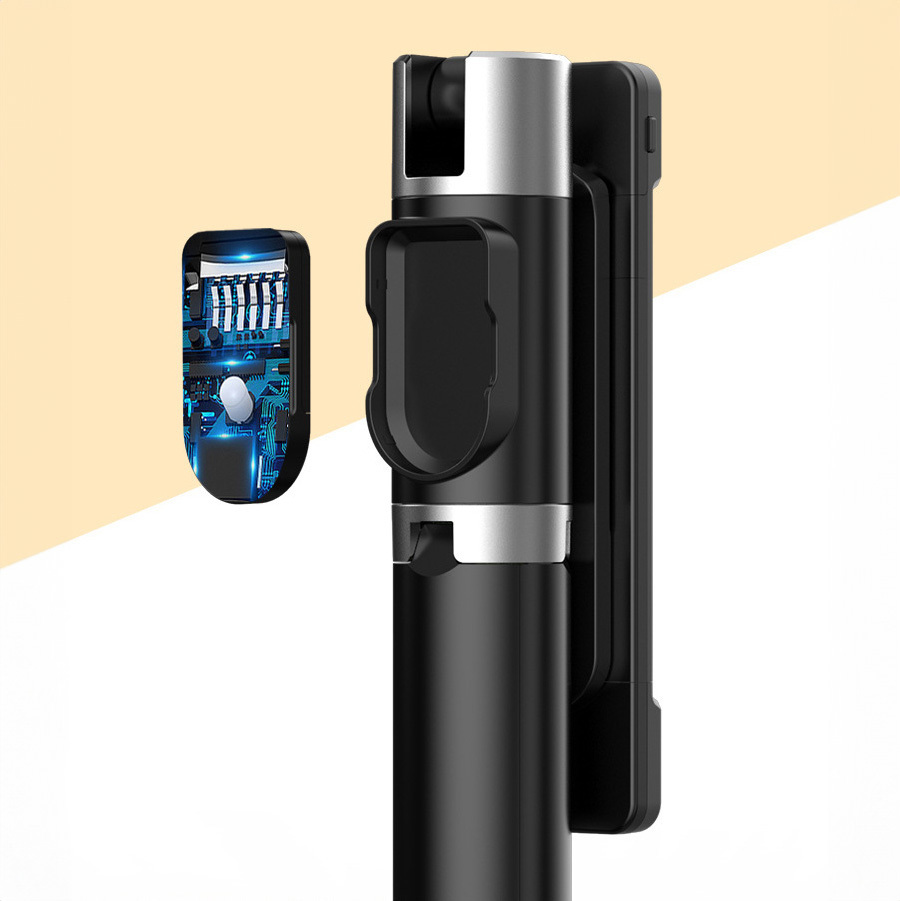 Selfie Stick MINI - with detachable bluetooth remote control and tripod - P70S Plus BLACK