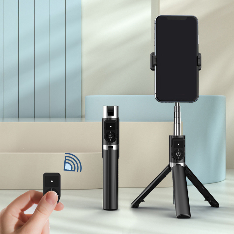 Selfie Stick MINI - with detachable bluetooth remote control and tripod - P70S Plus BLACK