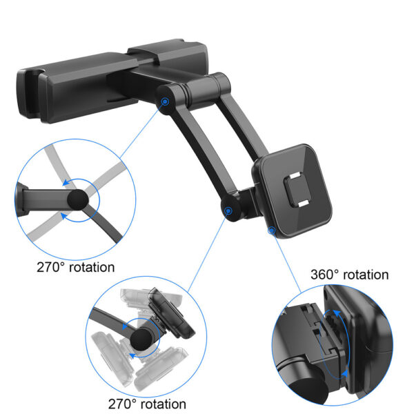 Magnetic car holder headrest mount Type 3 black