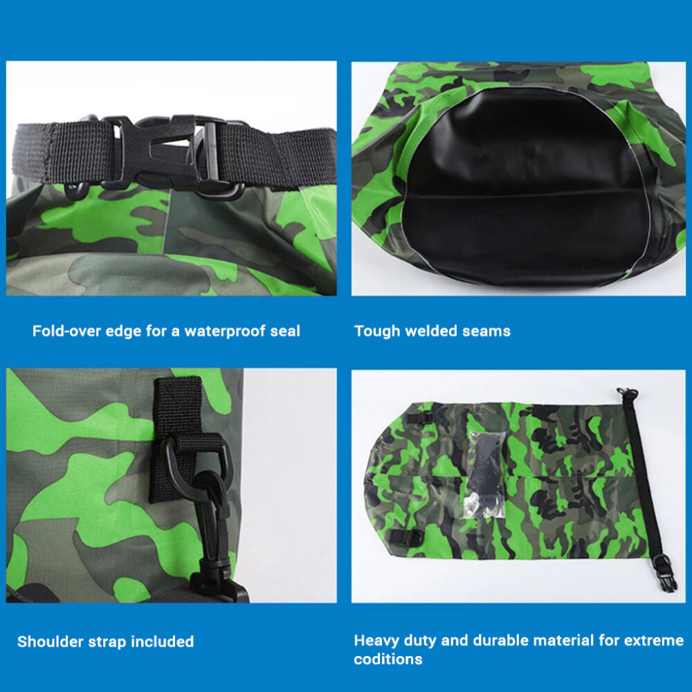 Waterproof Dry Bag Type 1 10L green camouflage