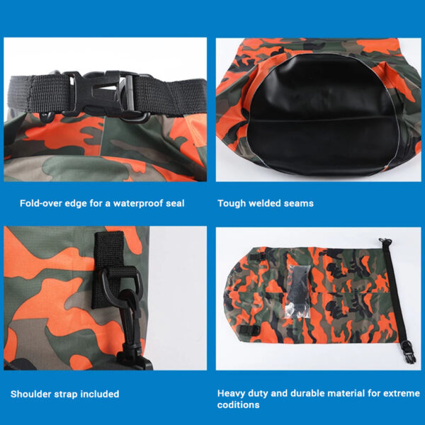 Waterproof Dry Bag Type 1 20L orange camouflage