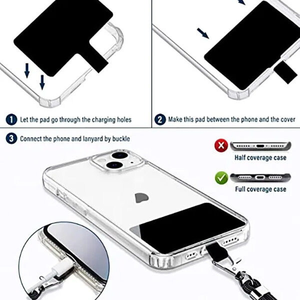 Universal phone lanyard black