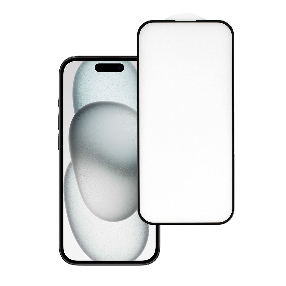 Tempered Glass HARD Full Glue 5D for IPHONE 15 PLUS BLACK