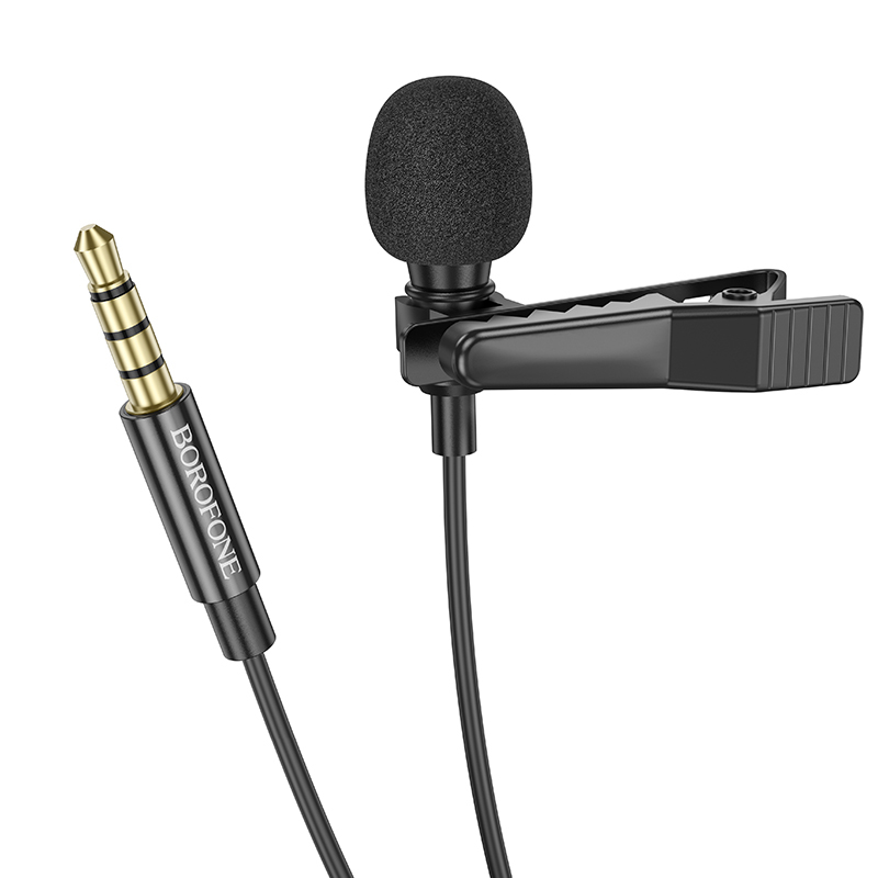 Borofone Lavalier microphone BFK11 Elegant jack 3,5mm black