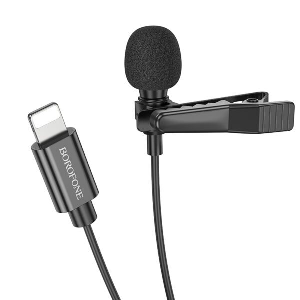 Borofone Lavalier microphone BFK11 Elegant Lightning black