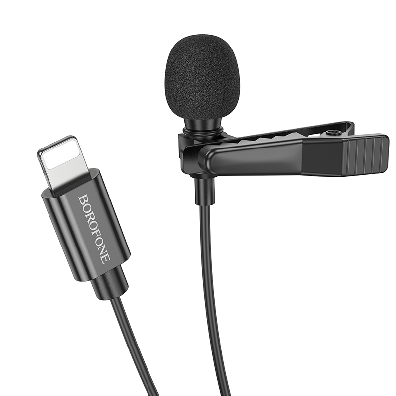 Borofone Lavalier microphone BFK11 Elegant Lightning black