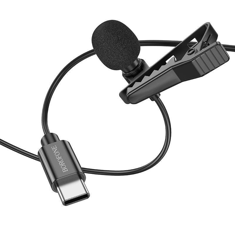 Borofone Lavalier microphone BFK11 Elegant Type C black