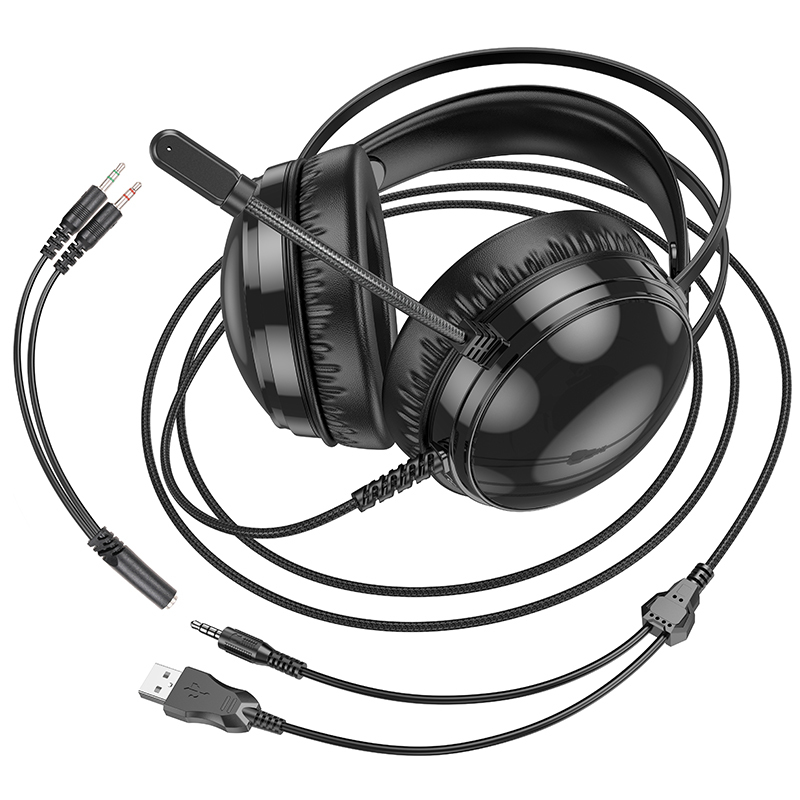 foto_add-236723 Borofone Headphones BO108 Flame gaming with microphone black