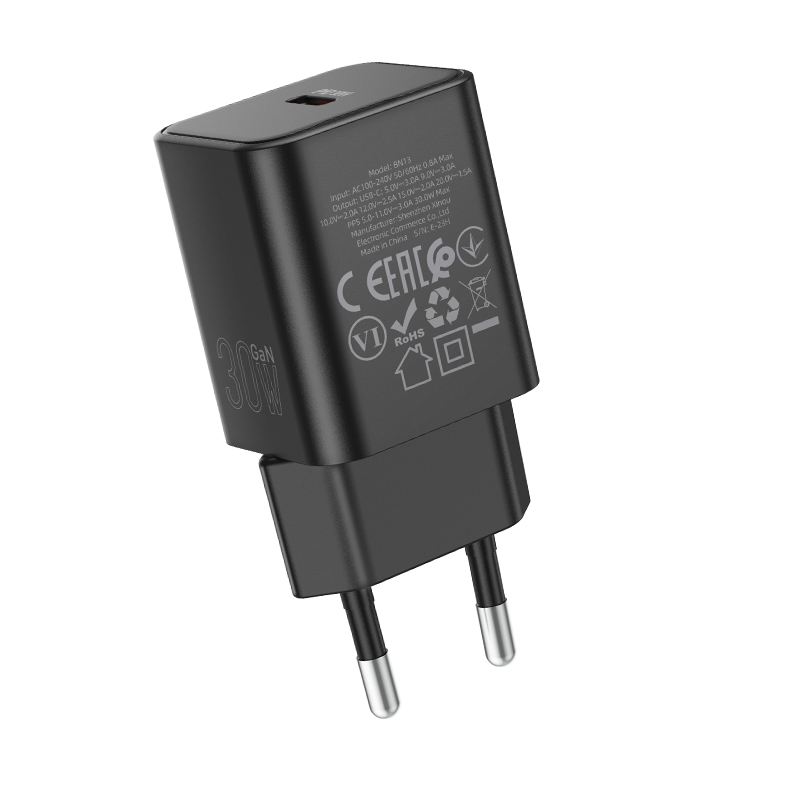 foto_add-236739 Borofone Wall charger BN13 Safety GaN - Type C - PD 30W black