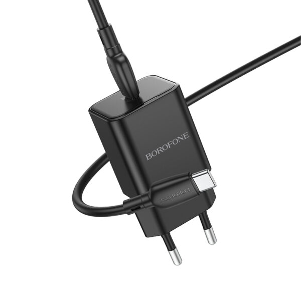 Borofone Wall charger BN13 Safety GaN - Type C - PD 30W with Type C to Type C cable black