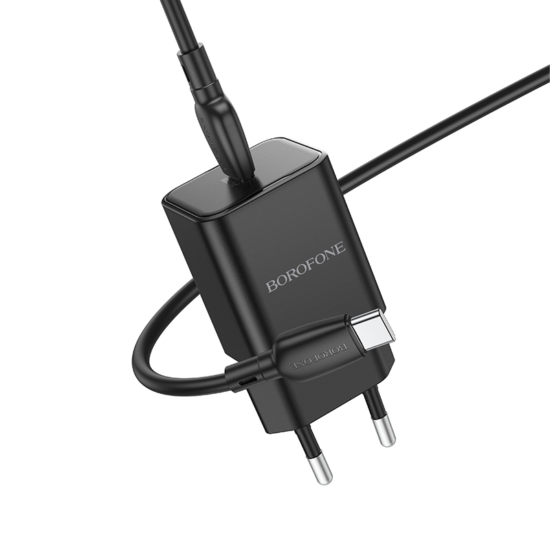 Borofone Wall charger BN13 Safety GaN - Type C - PD 30W with Type C to Type C cable black