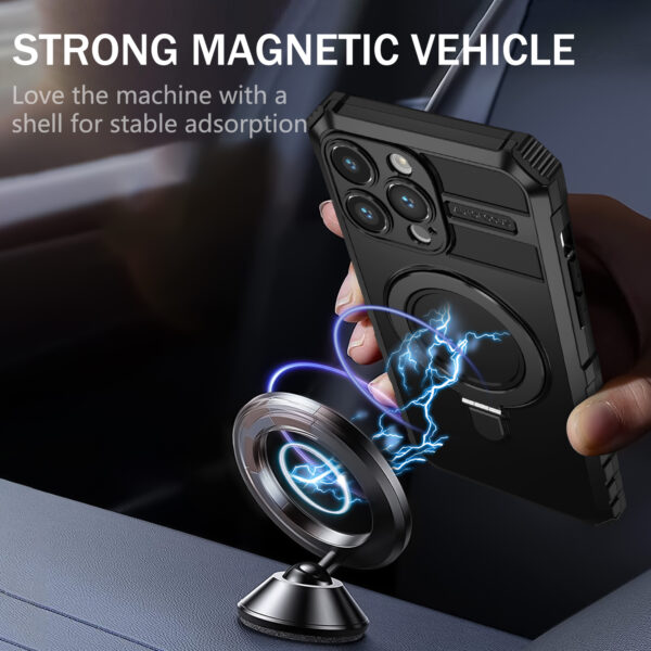 Tel Protect Armor Magsafe Metal Ring Case for Iphone 13 Pro black