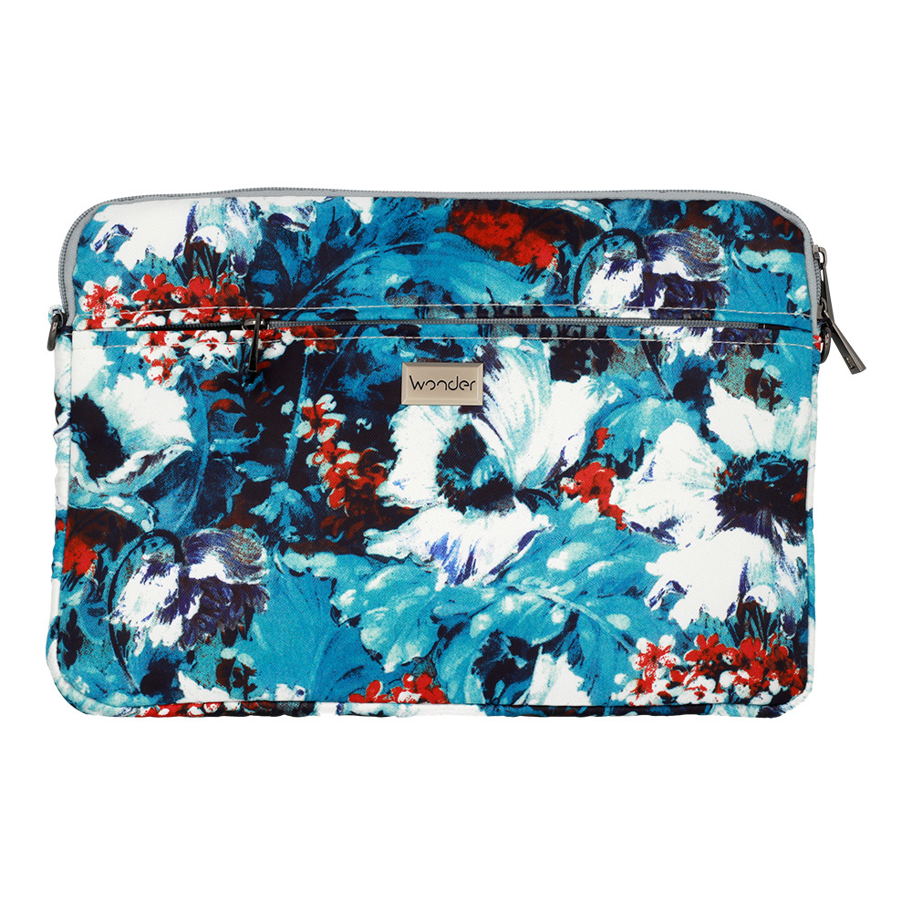 Wonder Sleeve Laptop 15-16 inches white poppies