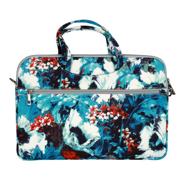 Wonder Briefcase Laptop 13-14 inches white poppies