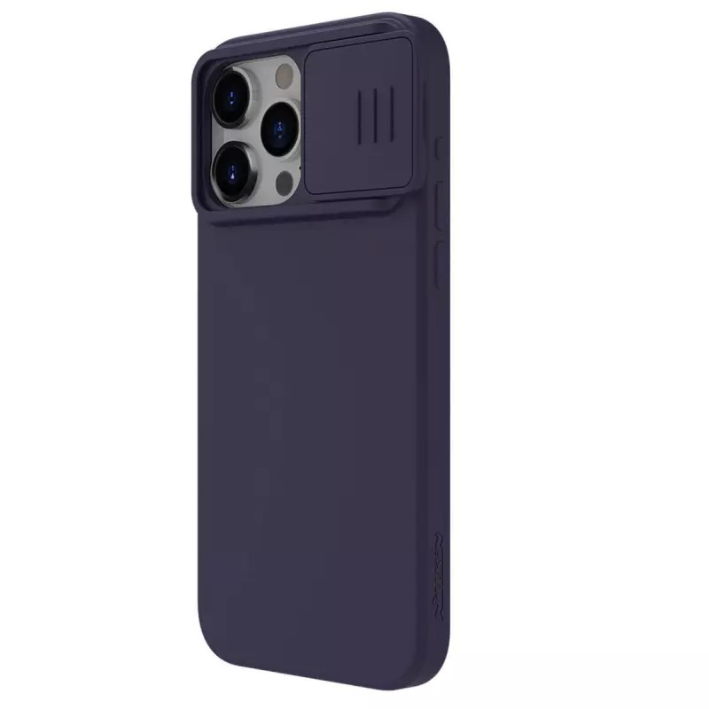 Nillkin CamShield Silky Silicone Case for Iphone 15 Pro Max dark purple