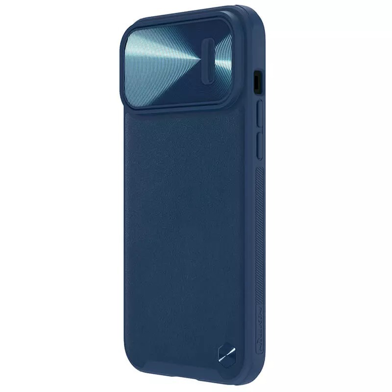 Nillkin CamShield S Leather Magnetic Case for Iphone 14 Pro Max blue
