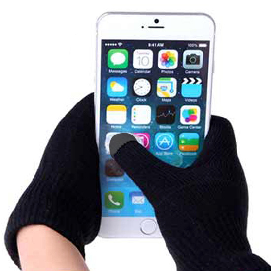 Gloves for touch screens design 1 BLACK