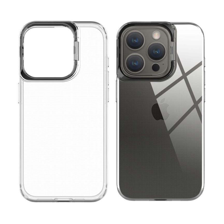 Transparent TPU Case for Iphone 15 Plus black