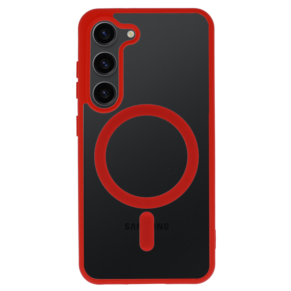Acrylic Color Magsafe Case for Samsung Galaxy S23 red