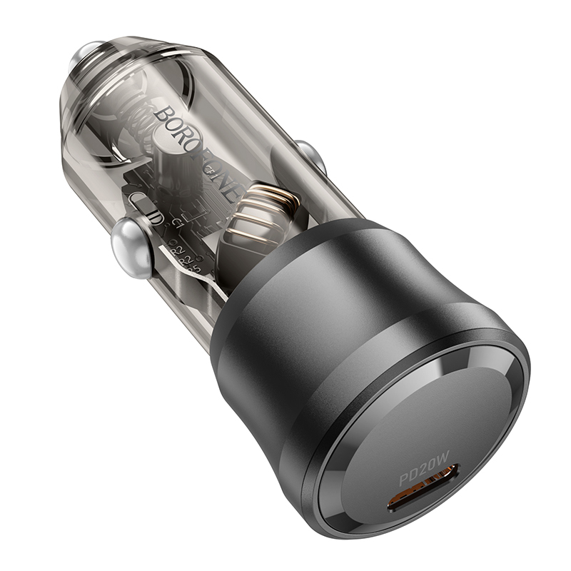 Borofone Car charger BZ24 Clever - Type C - QC 3.0 PD 20W black