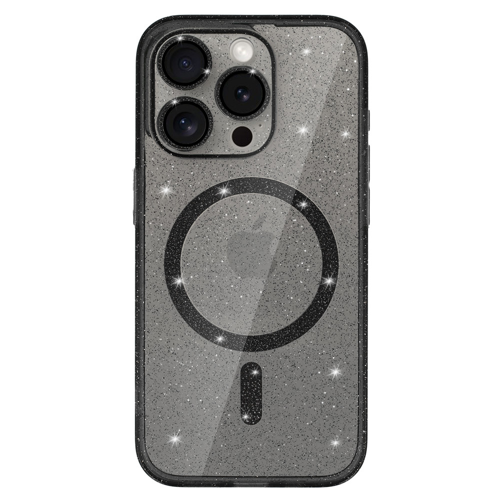 Glitter Magsafe Case for Iphone 13 black clear