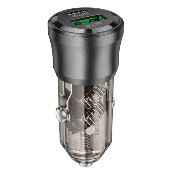 Borofone Car charger BZ25 Journey - USB + Type C - PD38W 3A black