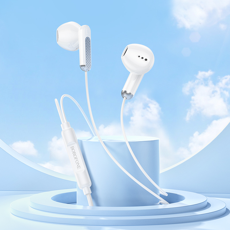 Borofone Earphones BM89 Surpass with microphone Type C white