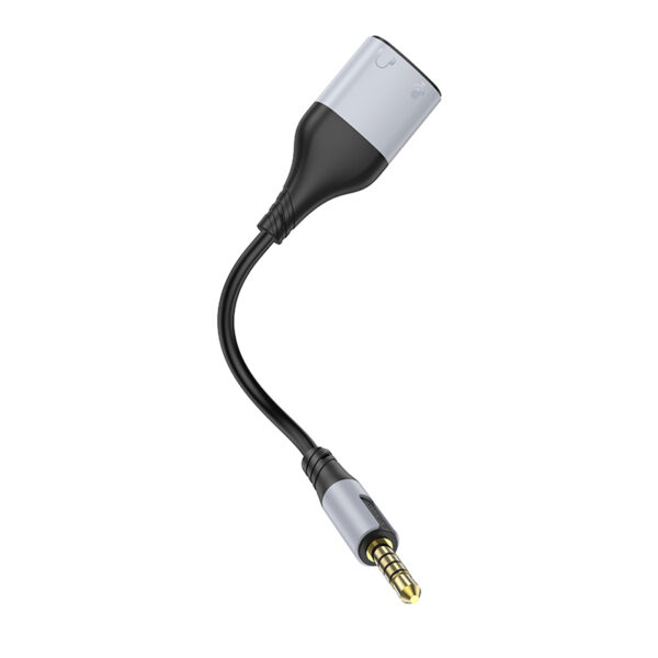 Borofone Cable AUX BL19 Creator 2 in 1 - jack 3,5mm male to 2xjack 3,5mm female - 15 cm black