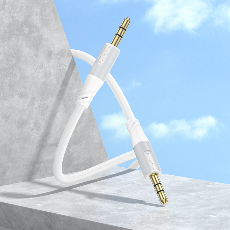 Borofone Cable AUX BL19 Creator - jack 3,5mm to jack 3,5mm - 1 metre white