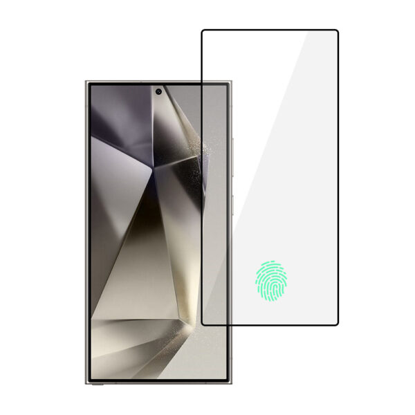 Tempered Glass HARD Full Glue 5D for SAMSUNG GALAXY S24 ULTRA BLACK (with fingerprint unlock)
