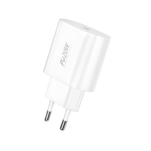 Foneng Wall charger EU39 - Type C - PD 20W 3A with Type C to Lightning cable white