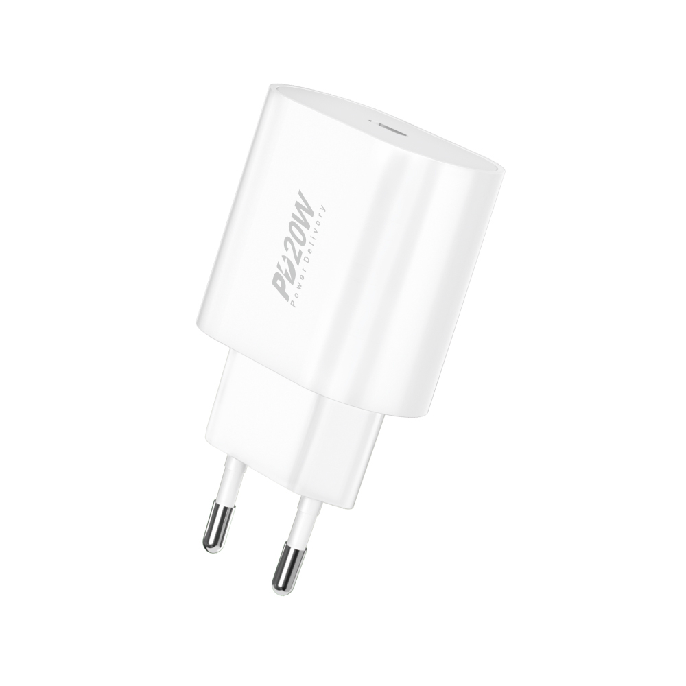 Foneng Wall charger EU39 - Type C - PD 20W 3A with Type C to Lightning cable white