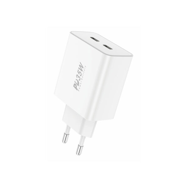 Foneng Wall charger EU50 - 2xType C - PD 35W 3A white