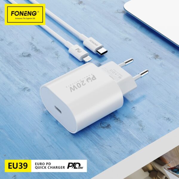 Foneng Wall charger EU39 - Type C - PD 20W 3A white
