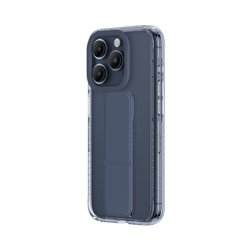 Amazing Thing Titan Pro Holder Case 10FT IP156.1PTHBU for Iphone 15 Pro navy with stand