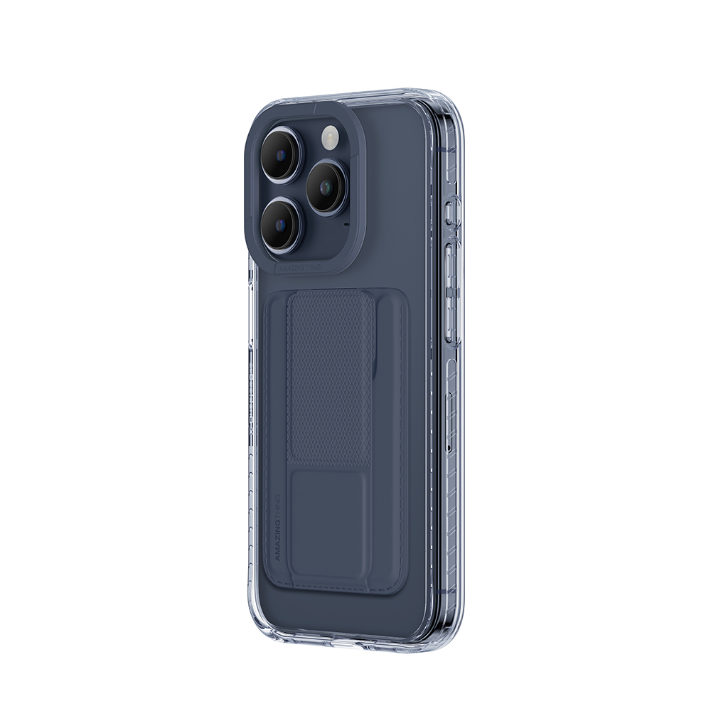 Amazing Thing Titan Pro Mag Wallet Case 10FT IP156.7PTWBU for Iphone 15 Pro Max navy with stand