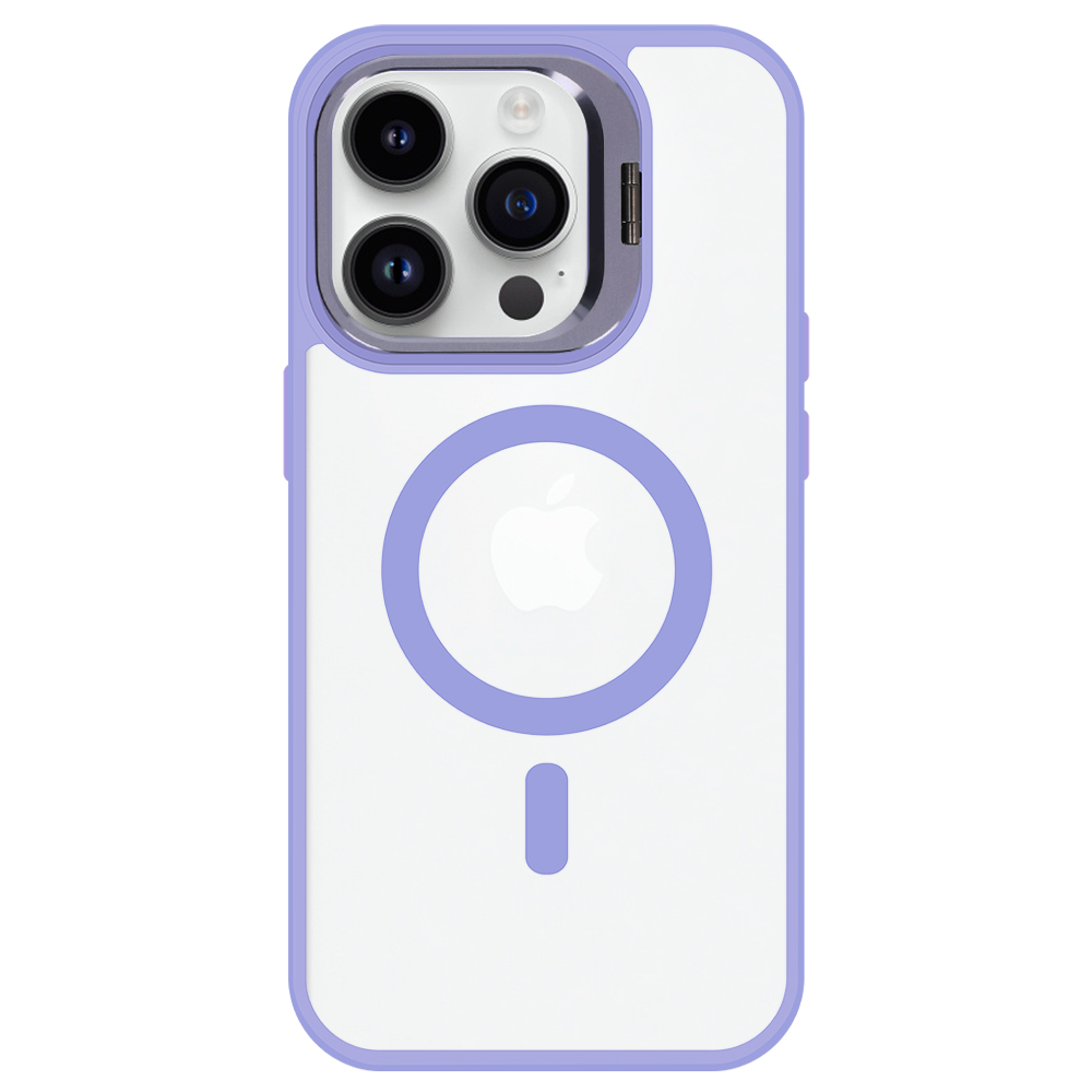 Tel Protect Kickstand Magsafe Case for Iphone 14 Pro Max light purple