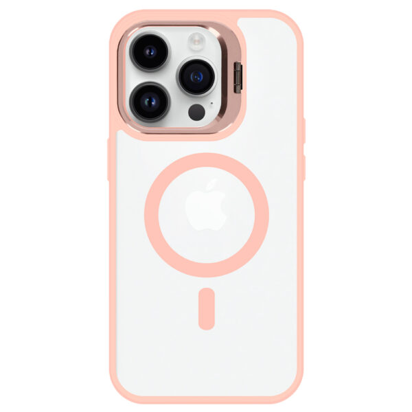 Tel Protect Kickstand Magsafe Case for Iphone 14 Pro Max light pink