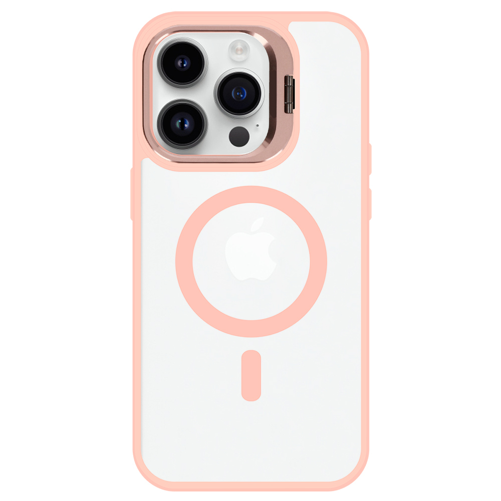 Tel Protect Kickstand Magsafe Case for Iphone 14 Pro Max light pink