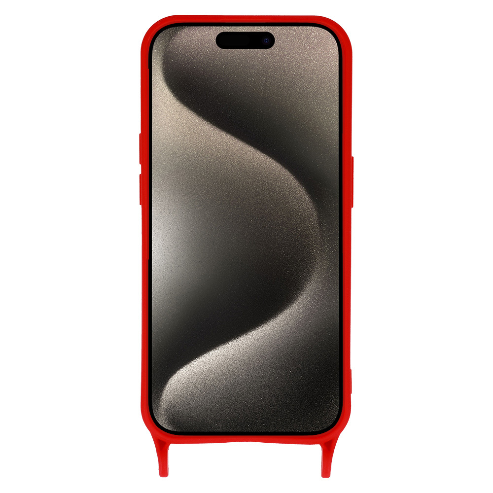 Strap Silicone Case for Iphone 12 Pro design 2 red